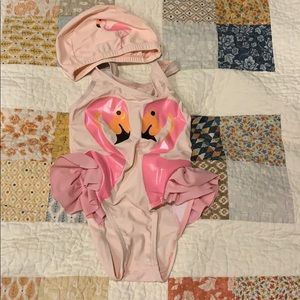 Baby swimsuit and cap// 12-18 months GUC